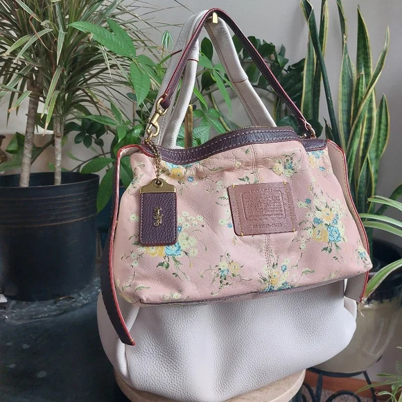 🤍Coach 1941 Bandit 39 Chalk Hobo With Paraire Flower Saddle Print Inner Bag - Picture 13 of 15